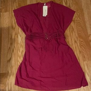 Gottex XL swim coverup wine